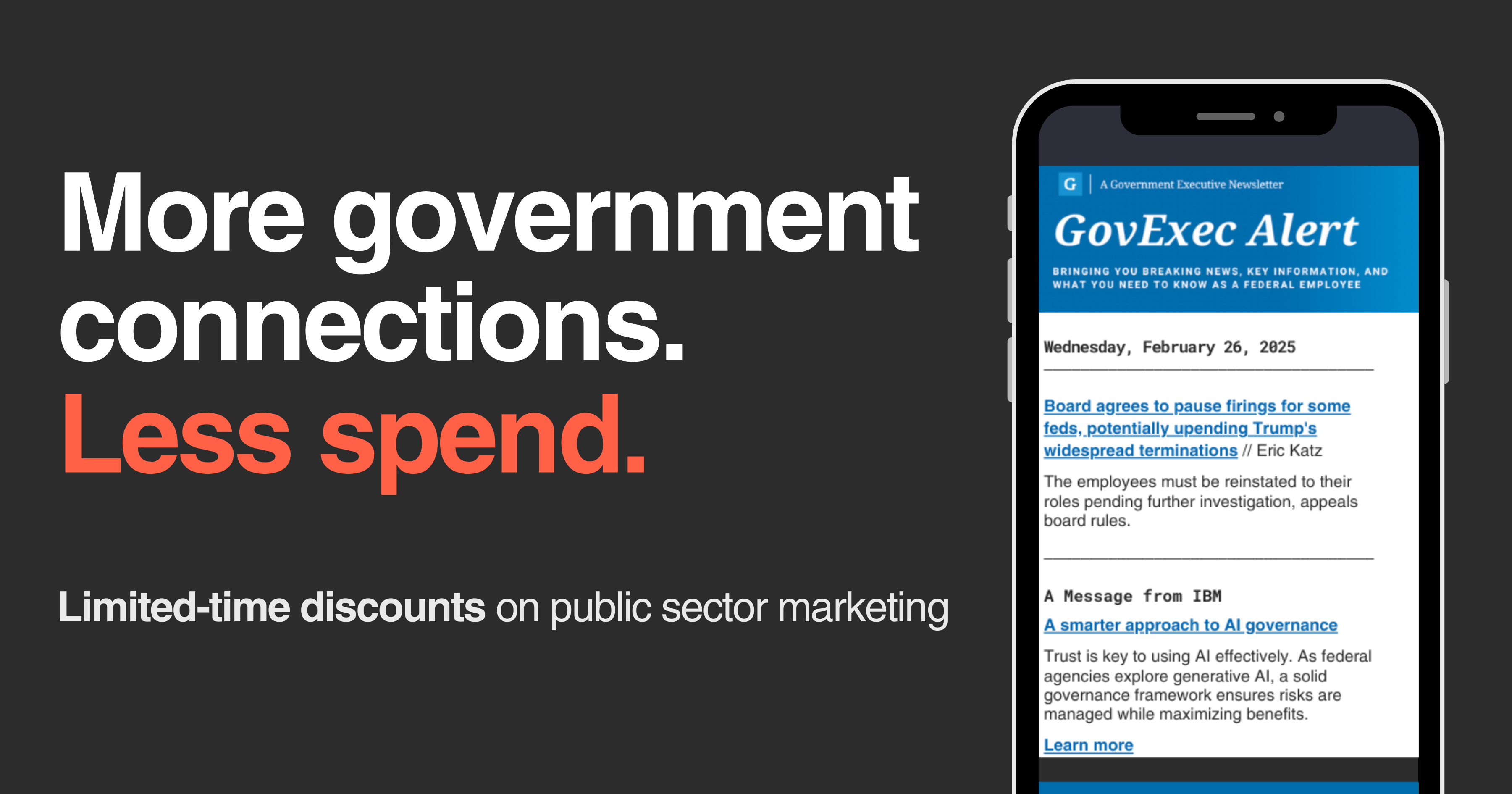 Government Marketing Discounts